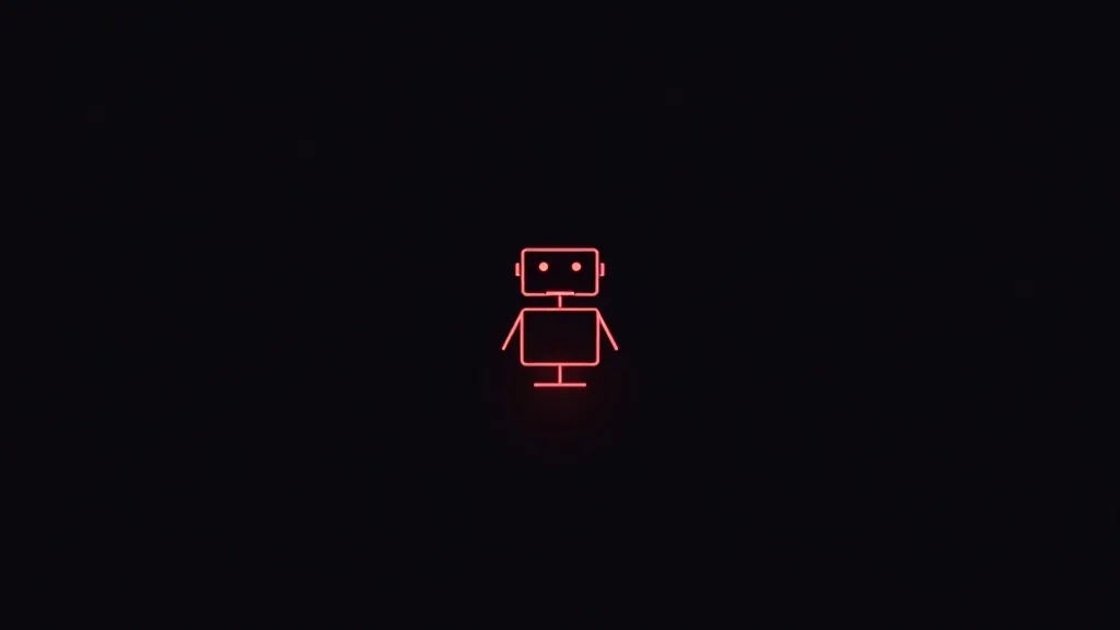 Crveni neonski robot na crnoj pozadini - simboli AI chatbot integracije u digitalnom poslovanju