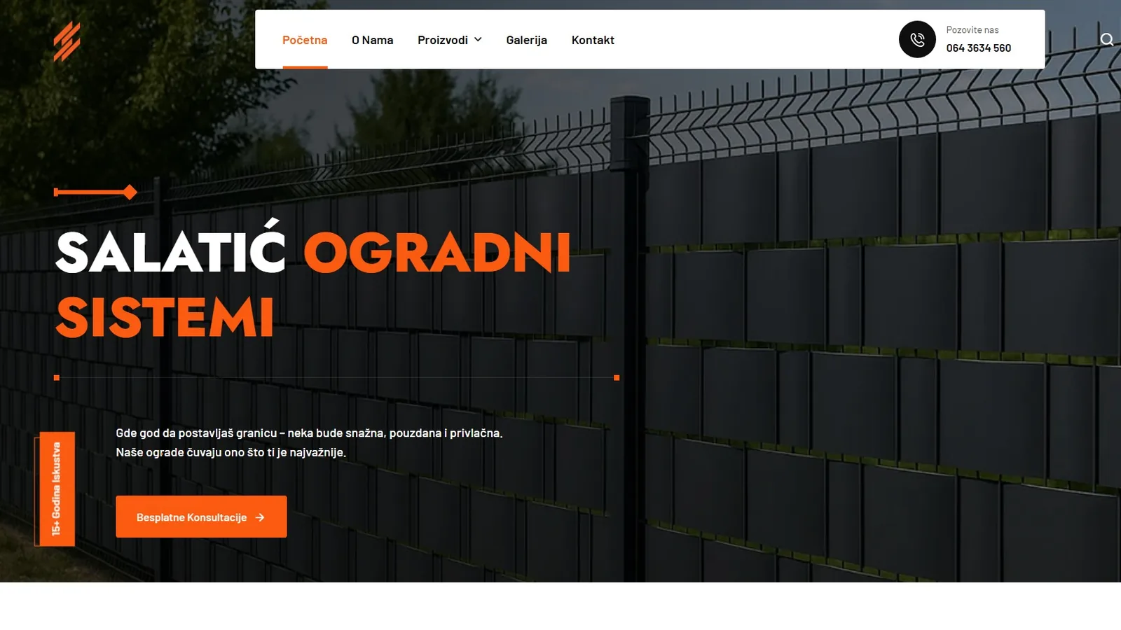 Salatić Ogradni Sistemi - Website for panel fences and gates