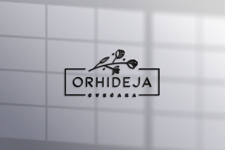 Cvecara Orhideja Mockup Logo Reklama 3d Pleksiglas Stirodur Stiropor